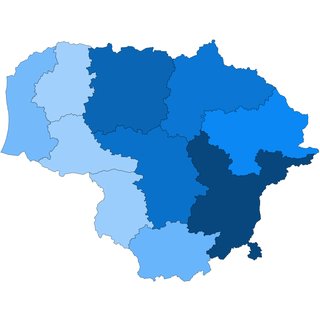 Lietuvos administracinio suskirstymo žemėlapiai Microsoft Power BI platformai